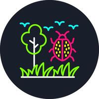 Ladybug Line Multi Color Design vector