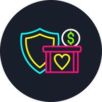 Shield Line Multi Color Design vector
