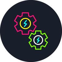 Settings Line Multi Color Design vector