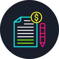 Accounting Line Multi Color Design vector