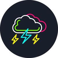 Thunderbolt Line Multi Color Design vector