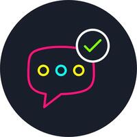 Approve Line Multi Color Design vector