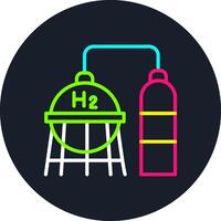Hydrogen Line Multi Color Design vector