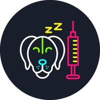 Anesthesia Line Multi Color Design vector