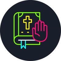 Oath Line Multi Color Design vector