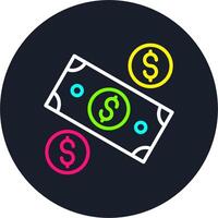 Money Line Multi Color Design vector