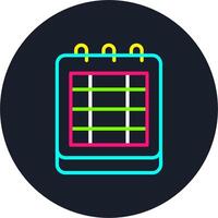 Notepad Line Multi Color Design vector