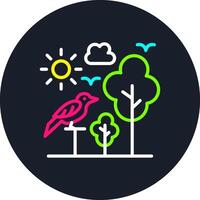 Bird Line Multi Color Design vector