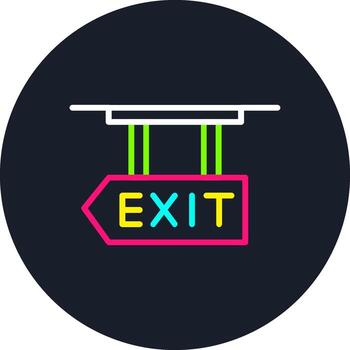 Exit Line Multi Color Design vector