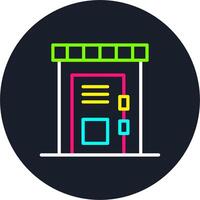 Portable Bathroom Line Multi Color Design vector