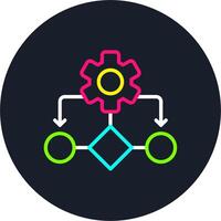 Logical Line Multi Color Design vector