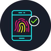 Smartphone Line Multi Color Design vector
