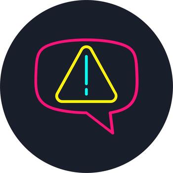 Warning Line Multi Color Design vector