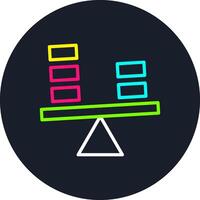 Balance Line Multi Color Design vector