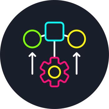 Microservice Line Multi Color Design vector