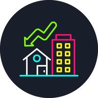 Real Estate Line Multi Color Design vector