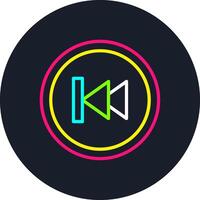 Previous Line Multi Color Design vector