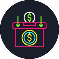 Insert coin Line Multi Color Design vector