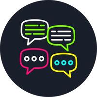 Comments Line Multi Color Design vector