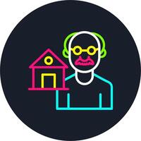 Hospice Line Multi Color Design vector