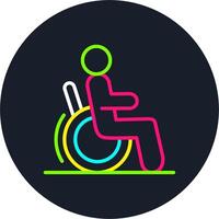 Disability Line Multi Color Design vector