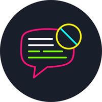 Forbidden Line Multi Color Design vector