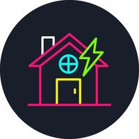 House Line Multi Color Design vector
