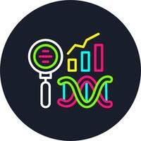 Dna analysis Line Multi Color Design vector