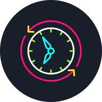 Refresh time Line Multi Color Design vector