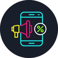 Smartphone Line Multi Color Design vector