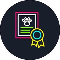 Certificate Line Multi Color Design vector
