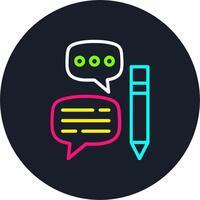 Writing Line Multi Color Design vector