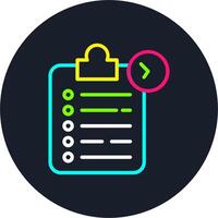 Task list Line Multi Color Design vector