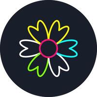 Flowers Line Multi Color Design vector