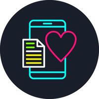 Favourite Line Multi Color Design vector