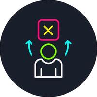 Wrong Line Multi Color Design vector