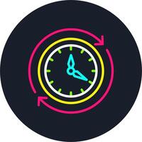 Overtime Line Multi Color Design vector