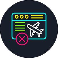 Cancelled Line Multi Color Design vector