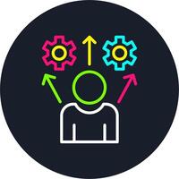 Arrows Line Multi Color Design vector