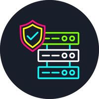Server Line Multi Color Design vector