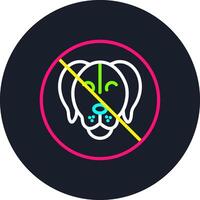 No Pets Line Multi Color Design vector