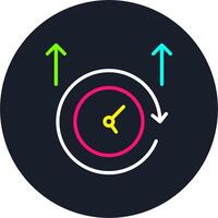 Overtime Line Multi Color Design vector