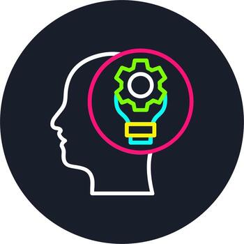 Consideration Line Multi Color Design vector