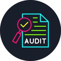 Audit Line Multi Color Design vector