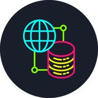 Server Line Multi Color Design vector