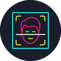 Face Scan Line Multi Color Design vector