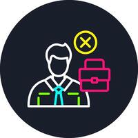 Job Reduction Line Multi Color Design vector