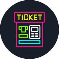 Ticket Machine Line Multi Color Design vector