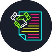 Employment Line Multi Color Design vector
