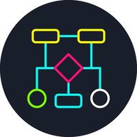 Flow Chart Line Multi Color Design vector
